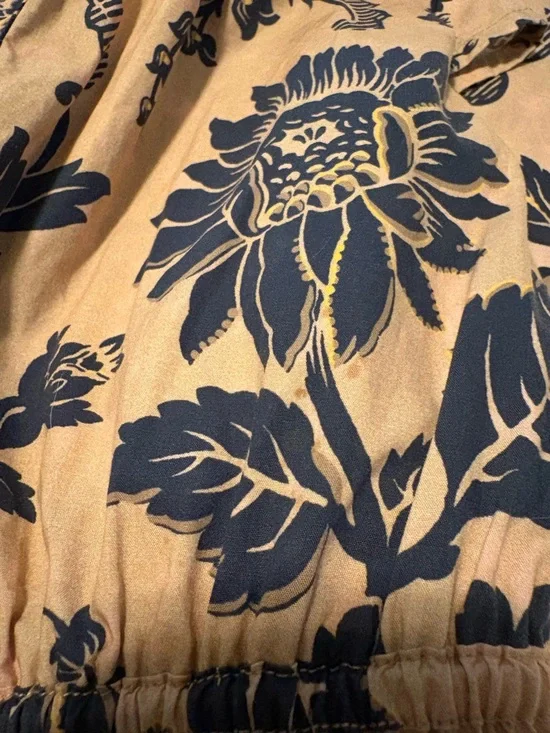 ANTHROPOLOGIE The Somerset Floral Maxi Dress Large L flowy tiered cotton summer - Picture 9 of 12